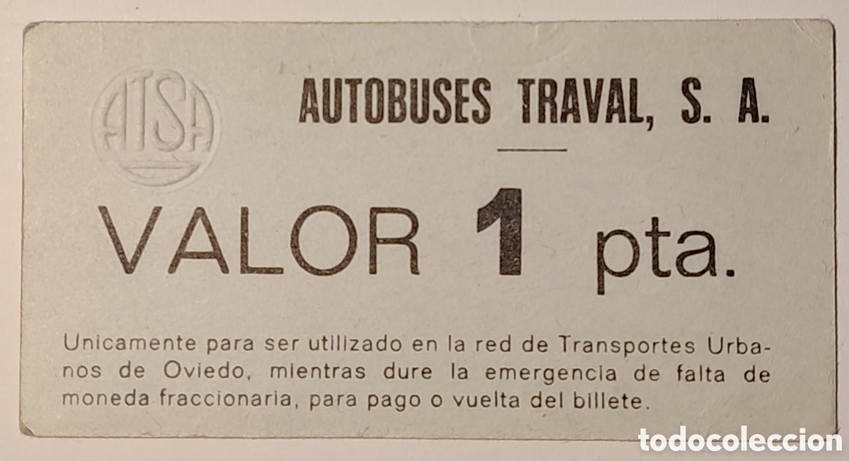 Billetes locales: Vale - Autobuses Traval - Asturias - Foto 1