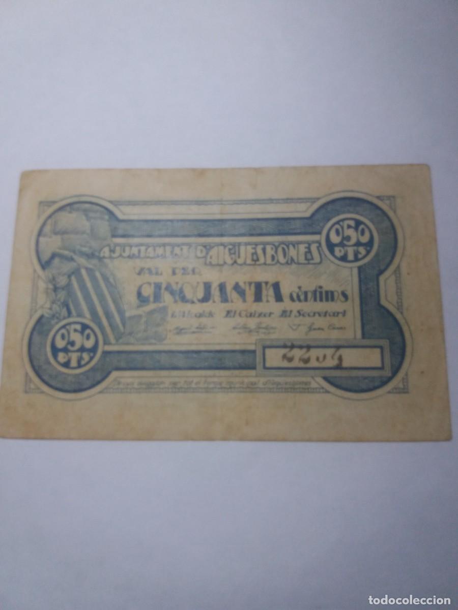 Billetes locales: Billete 50 C&egrave;ntims Ajuntament DAIGUESBONES - Foto 1