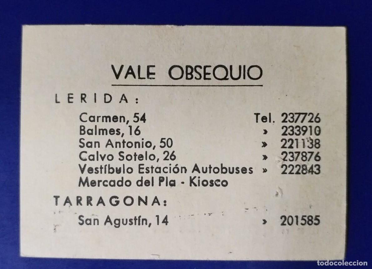 Billetes locales: VALE OBSEQUIO CAFES PALADIN . LERIDA ( BLO582 ) - Foto 2
