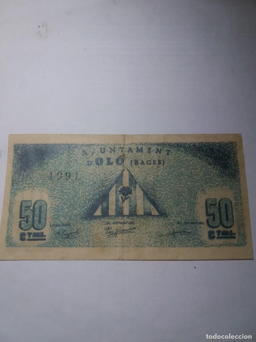 Billetes locales: Billete 50 C&egrave;ntims AJUNTAMENT DOL&Oacute; - Foto 1