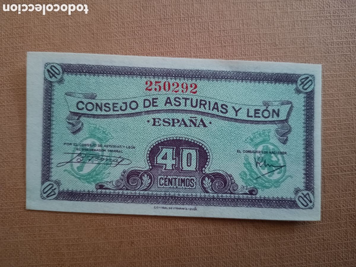 Billetes locales: CONSEJO DE ASTURIAS Y LE&Oacute;N - 40 C&Eacute;NTIMOS - SC - Foto 1