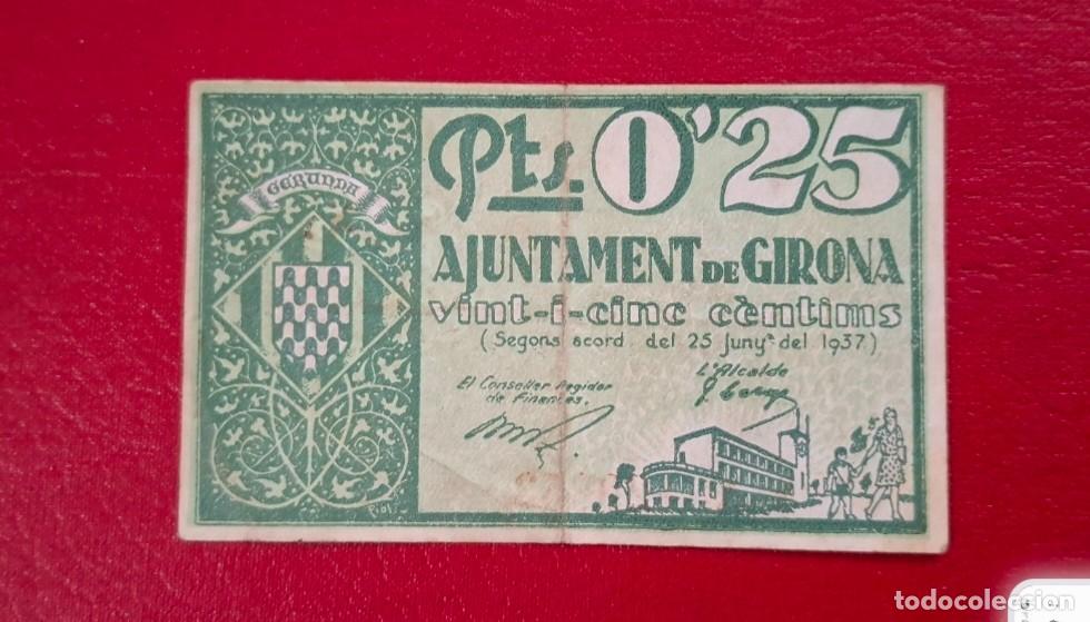 Billetes locales: Billete local de 25 c&eacute;ntimos de GIRONA - Foto 1