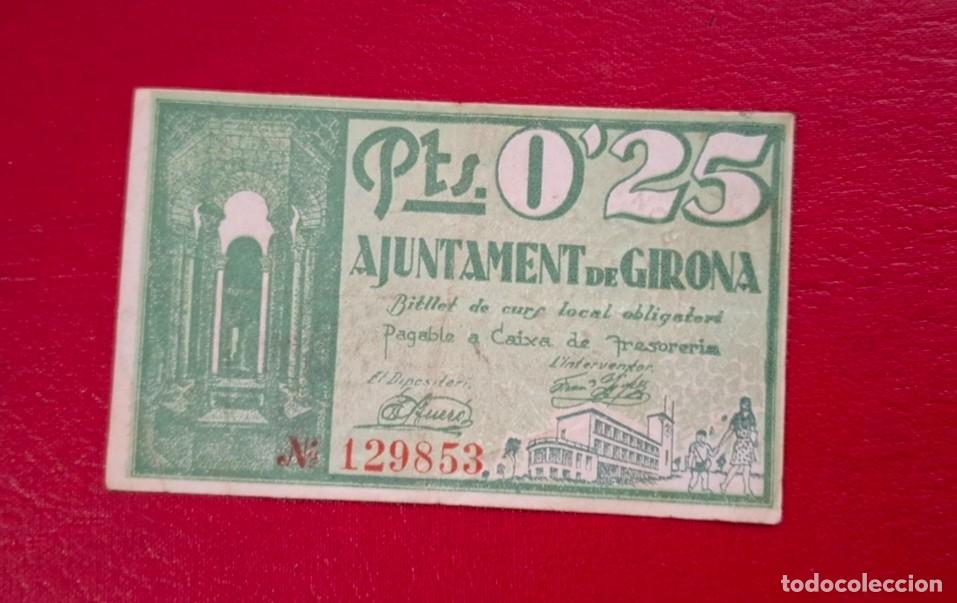 Billetes locales: Billete local de 25 c&eacute;ntimos de GIRONA - Foto 2