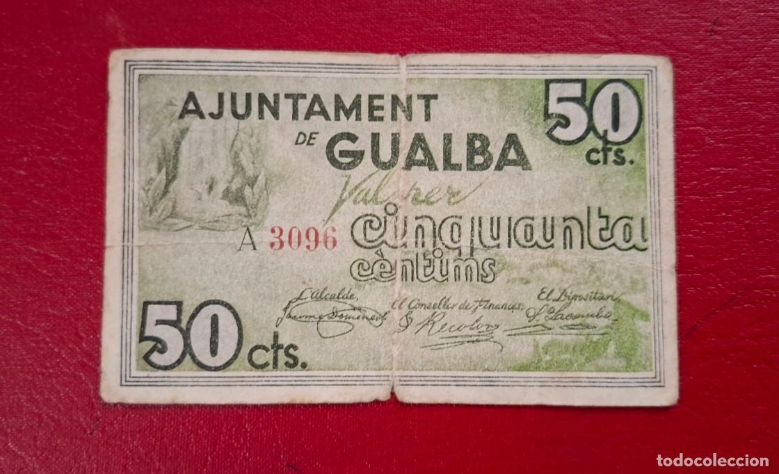 Billetes locales: Billete local de 50 c&eacute;ntimos de GUALBA - Foto 1