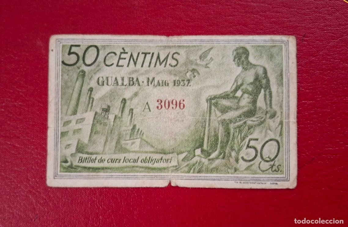 Billetes locales: Billete local de 50 c&eacute;ntimos de GUALBA - Foto 2
