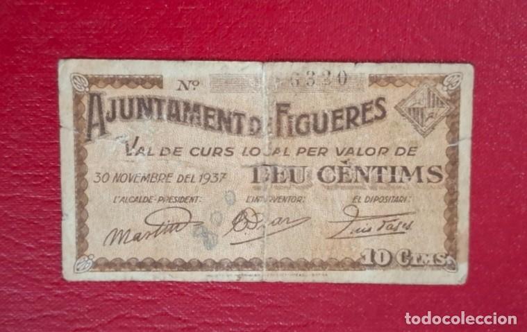 Billetes locales: Billete local de 10 c&eacute;ntimos de FIGUERES - Foto 1