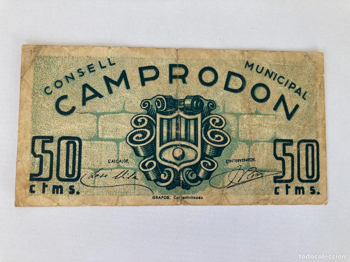 Billetes locales: Camprod&oacute;n. Billete 50 c&eacute;ntimos. - Foto 1