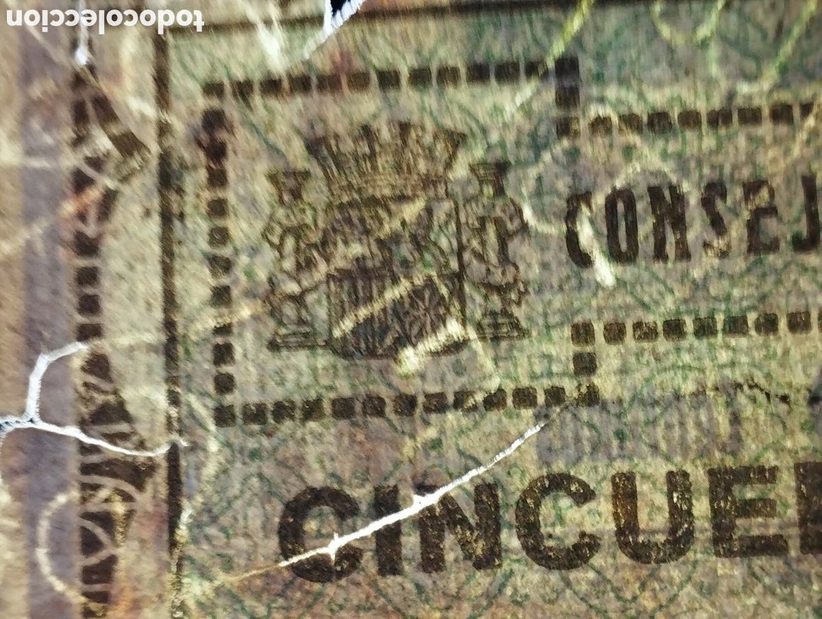 Billetes locales: Almer&iacute;a - Vera posee marca de agua - Foto 3