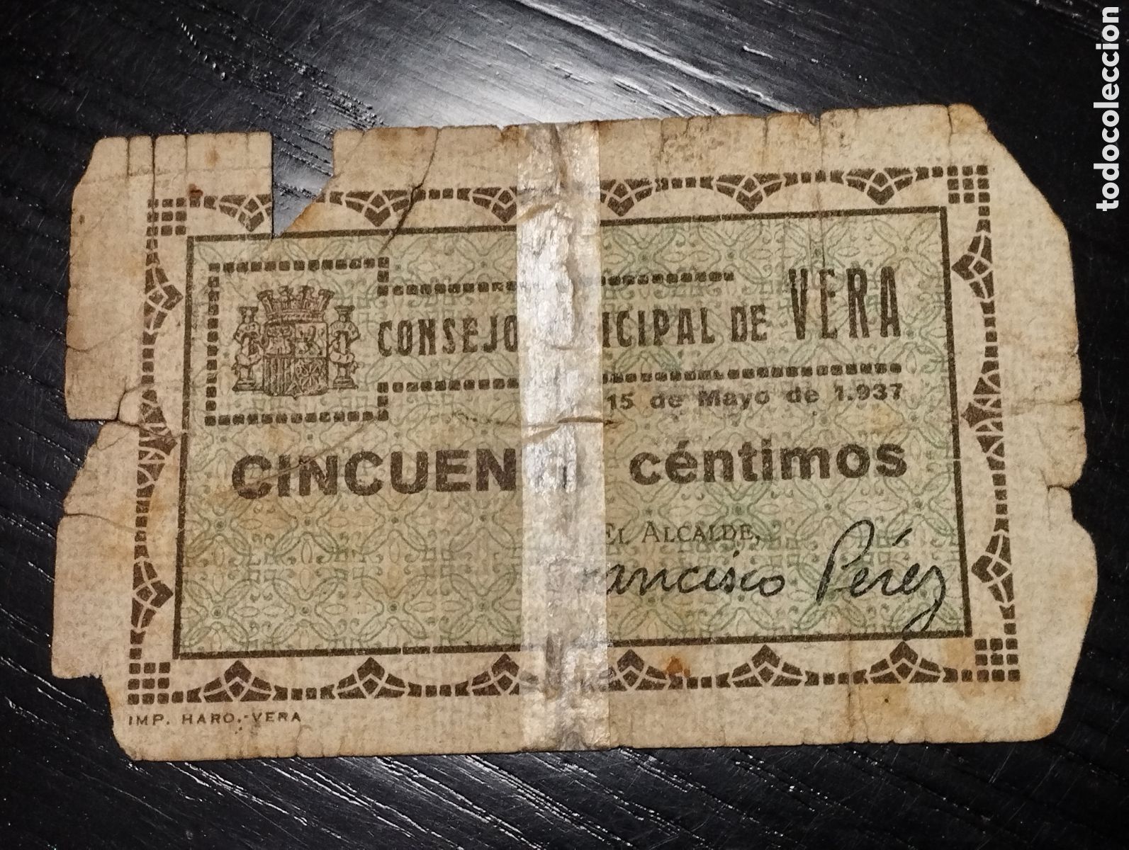 Billetes locales: Almer&iacute;a - Vera posee marca de agua - Foto 1
