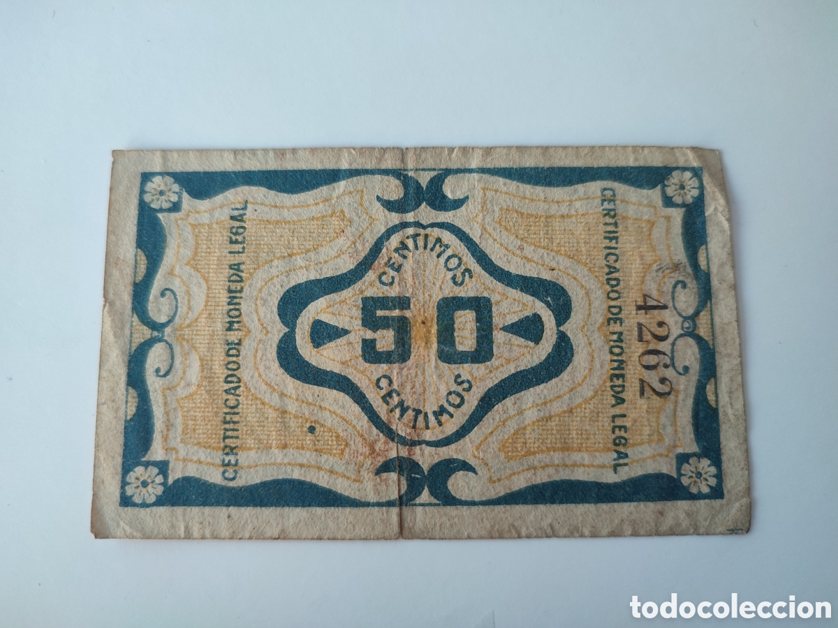 Billetes locales: 50 c&eacute;ntimos de Aspe (Alicante) - Foto 2