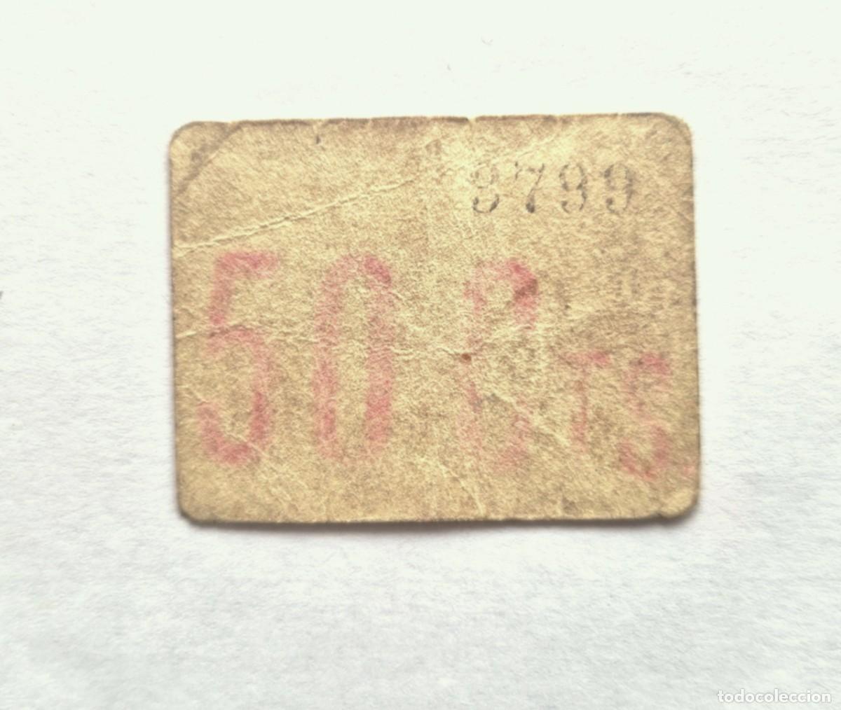 Billets locaux: BILLETE AJUNTAMENT DE SANT POL DE MAR 50 c&eacute;ntimos AT-2282 T-2623