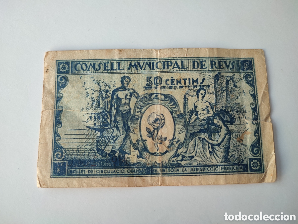 Billetes locales: 50 c&eacute;ntimos de Reus (Tarragona) - Foto 2