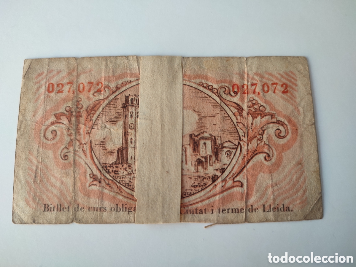 Billetes locales: 25 c&eacute;ntimos de Lleida - Foto 2