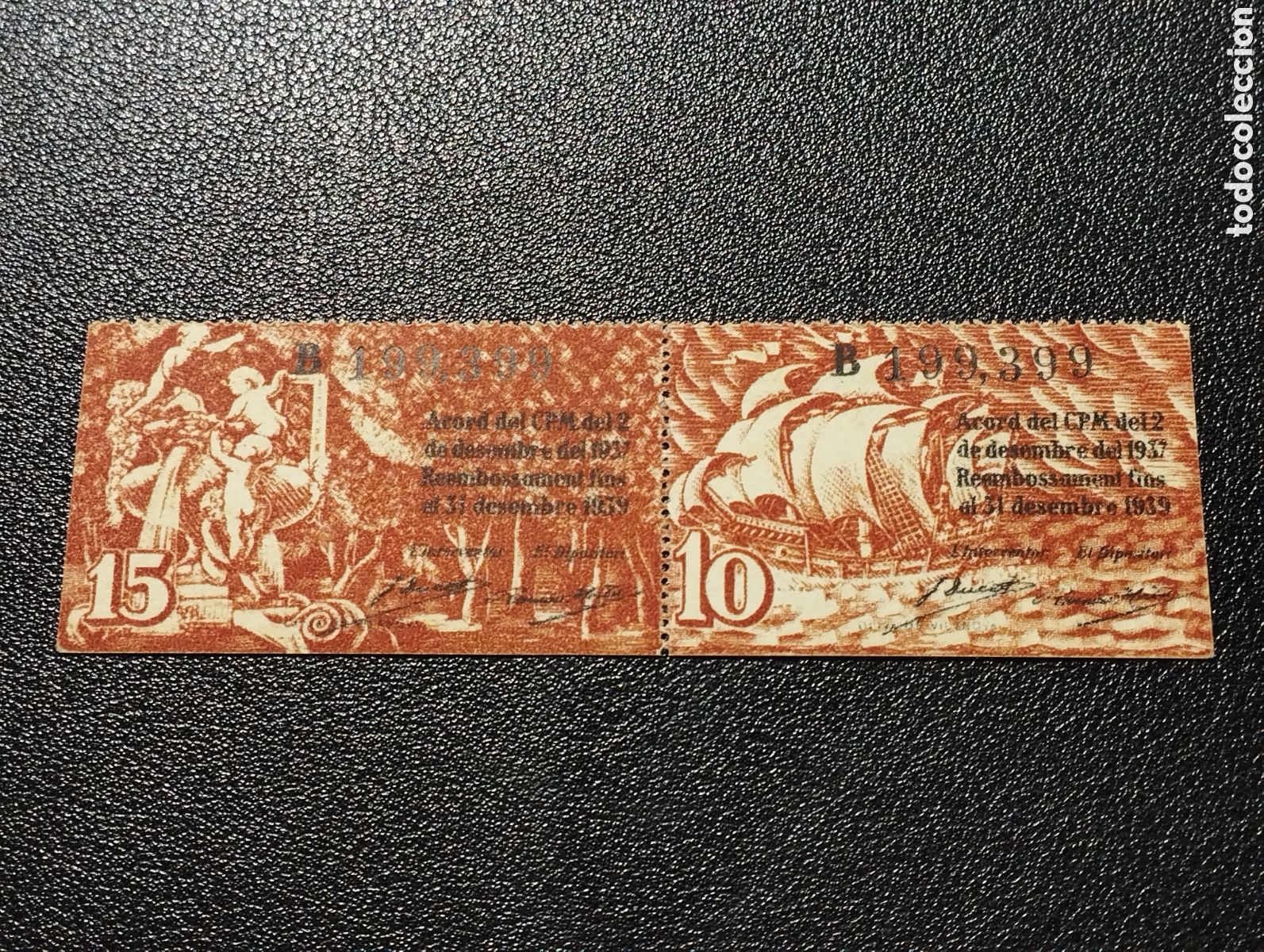 Billetes locales: Barcelona - SC bloque sin cortar - Foto 2
