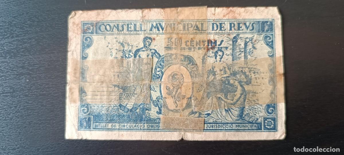 Billetes locales: REUS , 50 C&Eacute;NTIMOS , Joan Prim Prats - Foto 2