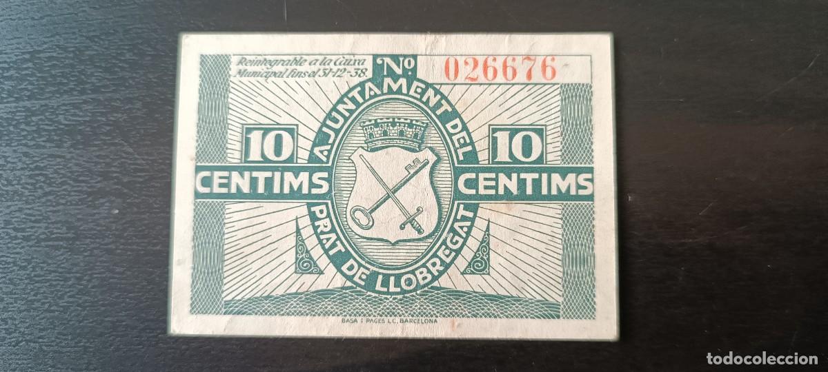 Billetes locales: 10 Centims del Ajuntament del Prat de Llobregat - Foto 2