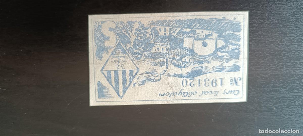 Billetes locales: 5 C&Eacute;NTIMOS AJUNTAMENT DE PREMIA DEL MAR - Foto 2