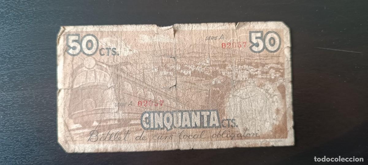 Billetes locales: Pins del Valles - Barcelona 50 c&eacute;ntimos - Foto 2