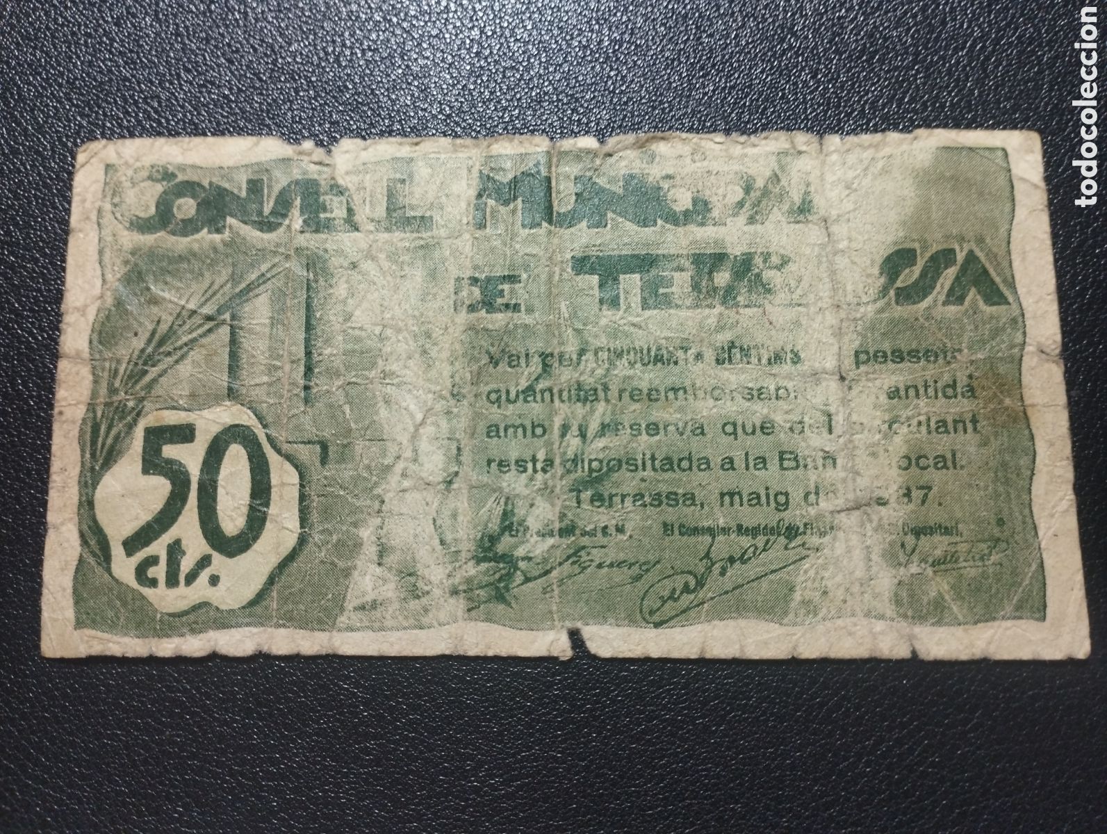 Billetes locales: Barcelona - Terrassa posee sello en seco