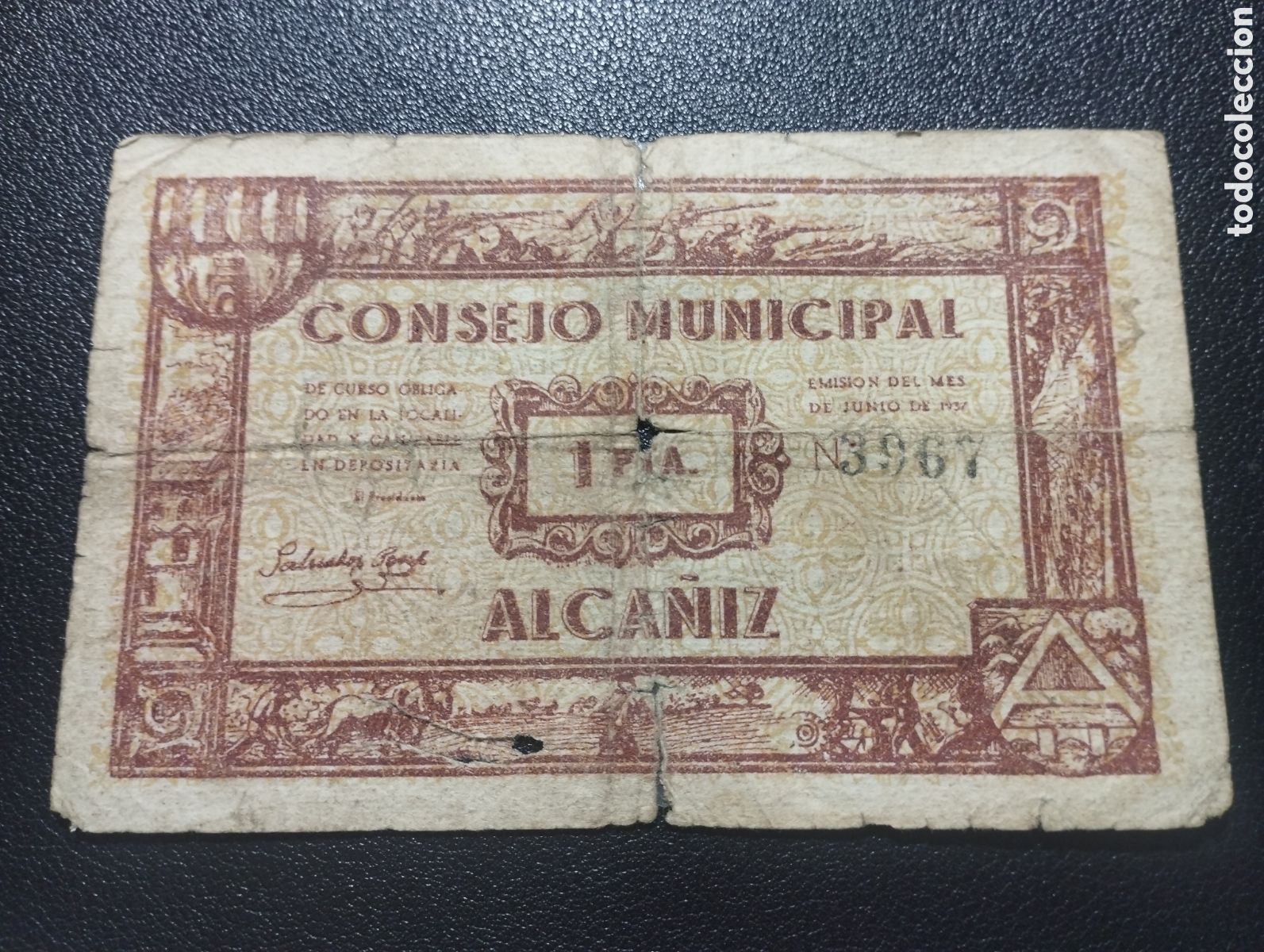 Billetes locales: Teruel - Alca&ntilde;iz consejo municipal
