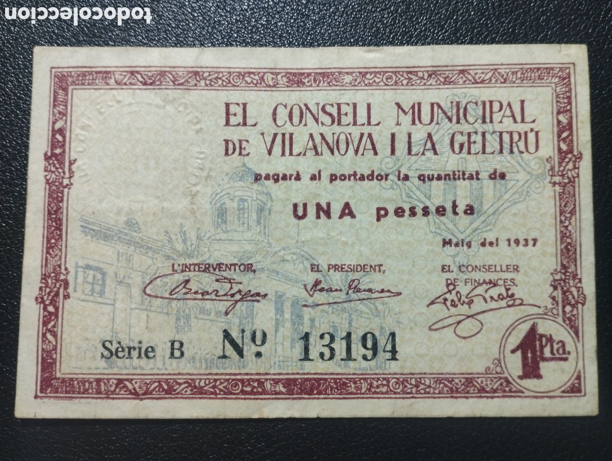 Billetes locales: Barcelona - Vilanova I la Geltr&uacute; posee sello en seco