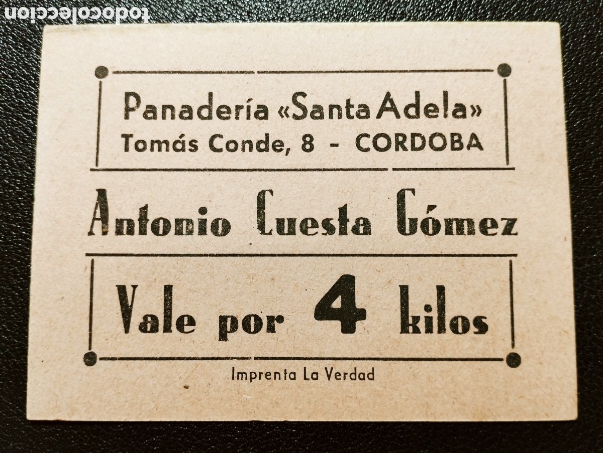 Local Banknotes: C&oacute;rdoba - Antonio Cuesta SC vale