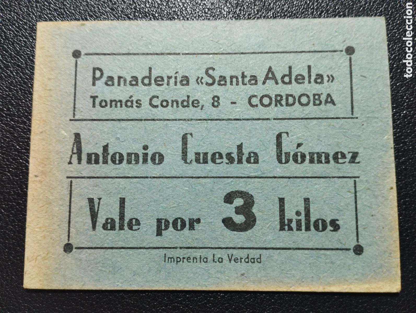 Local Banknotes: C&oacute;rdoba - Antonio Cuesta SC vale
