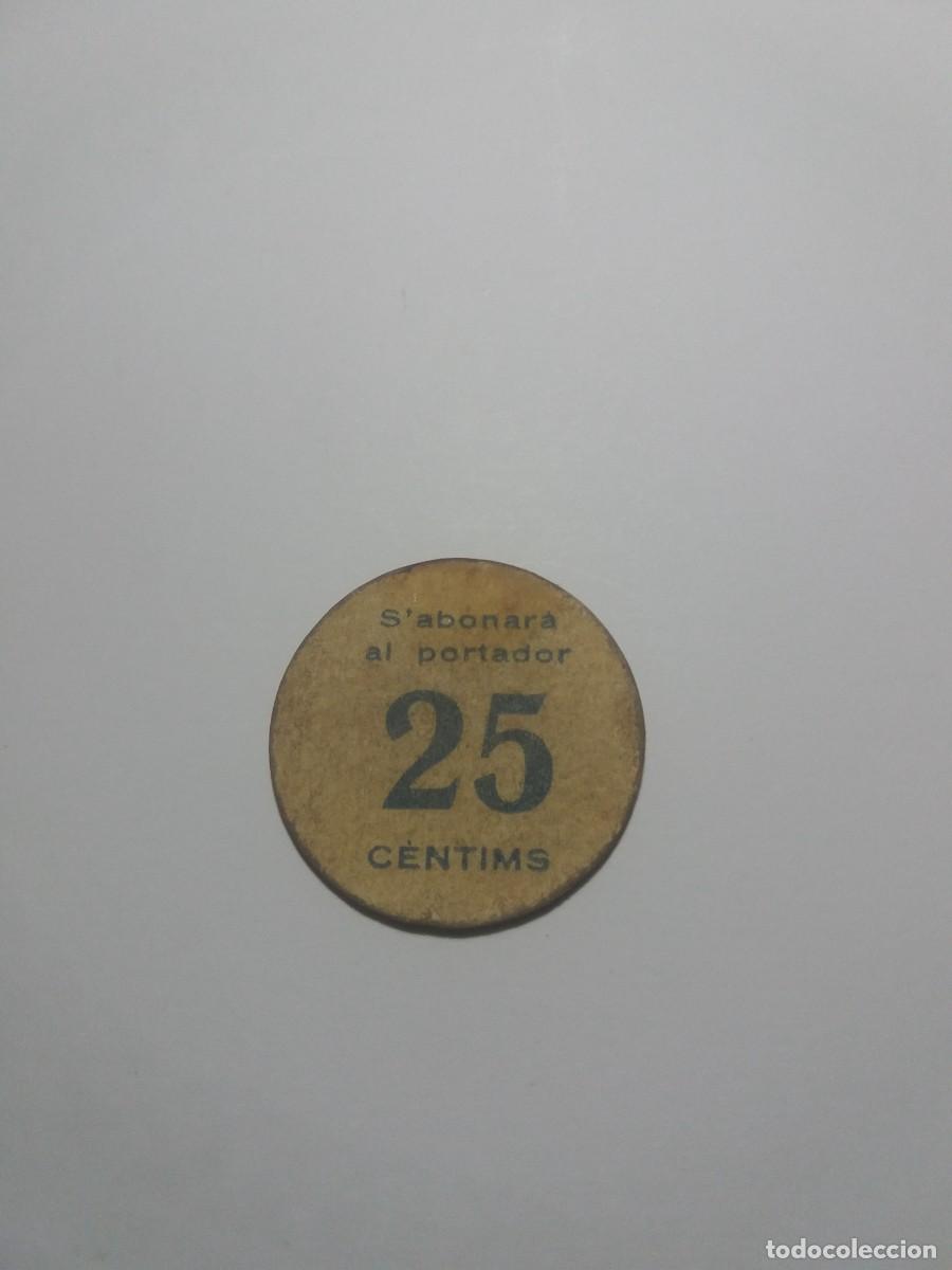 Billetes locales: Billete 25 C&egrave;ntems Ajuntament BRAFIM - Foto 2