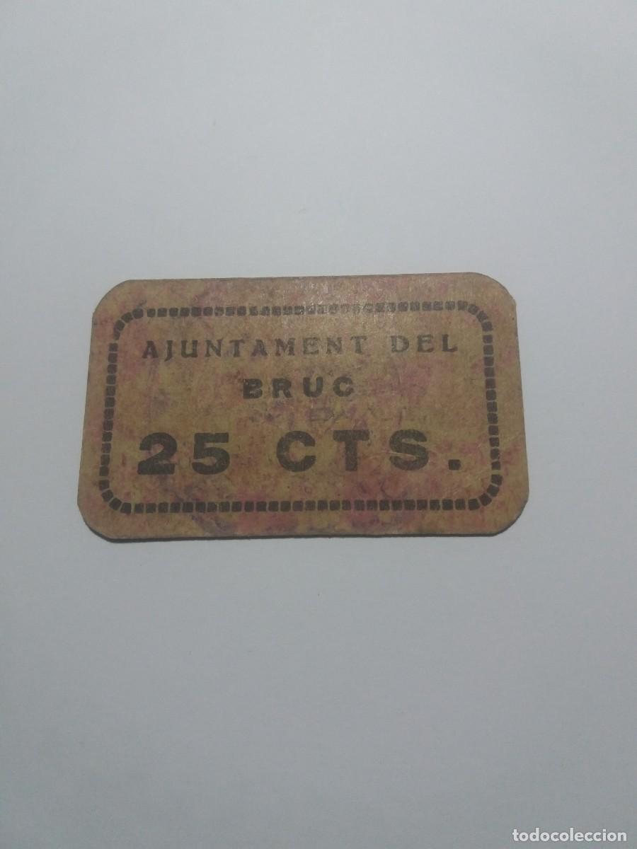 Billetes locales: Billete 25 C&egrave;ntims Ajuntament del BRUC - Foto 1