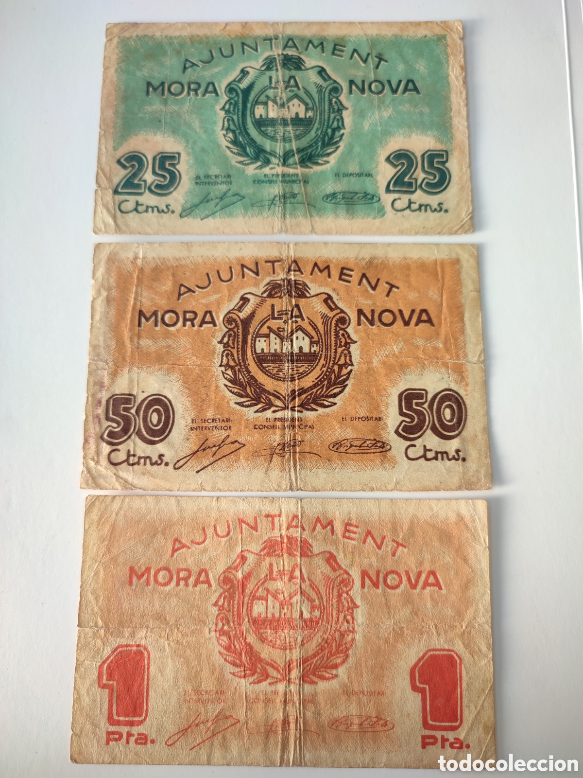 Billetes locales: Serie completa Mora la Nova (Tarragona) - Foto 1