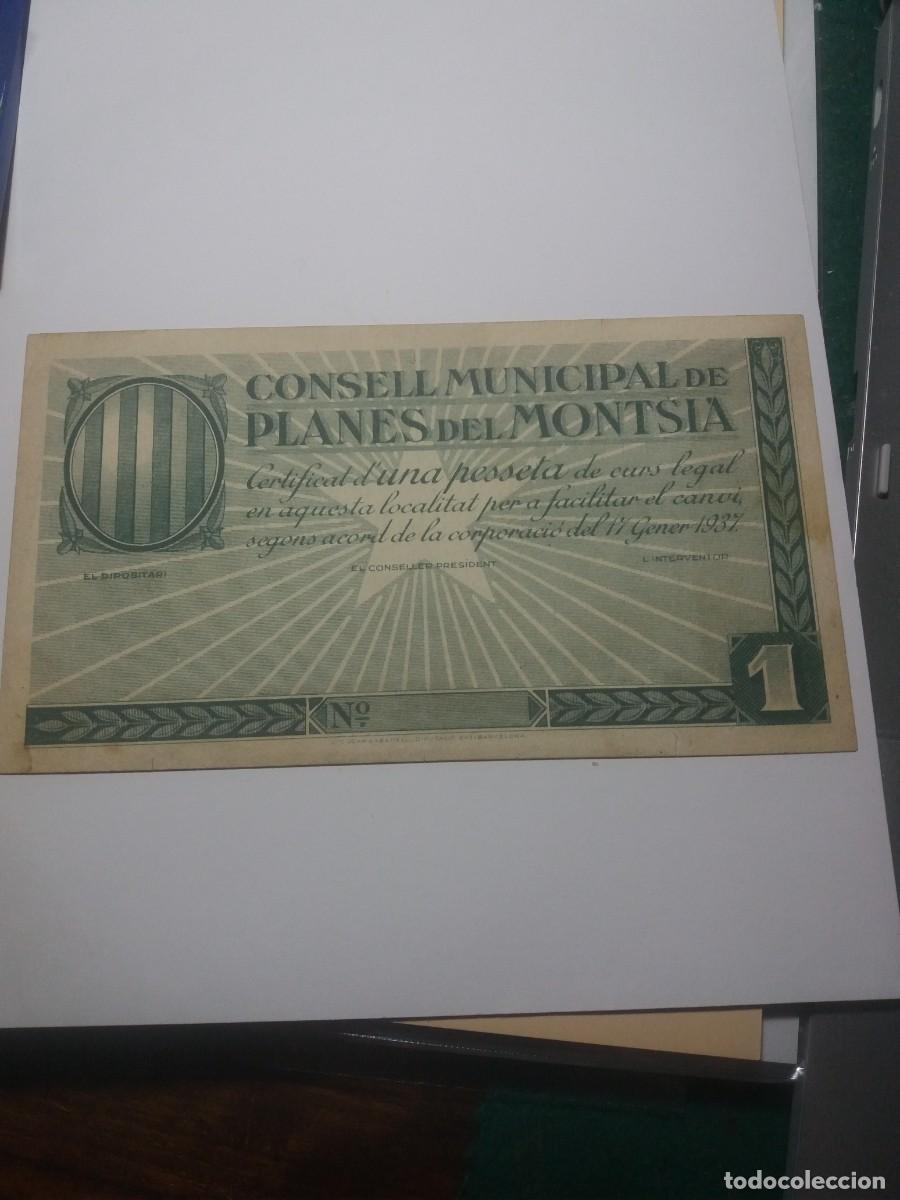 Billetes locales: Billete Consell Municipal PLANAS del MONTSI&Agrave; 17 Gener 1937