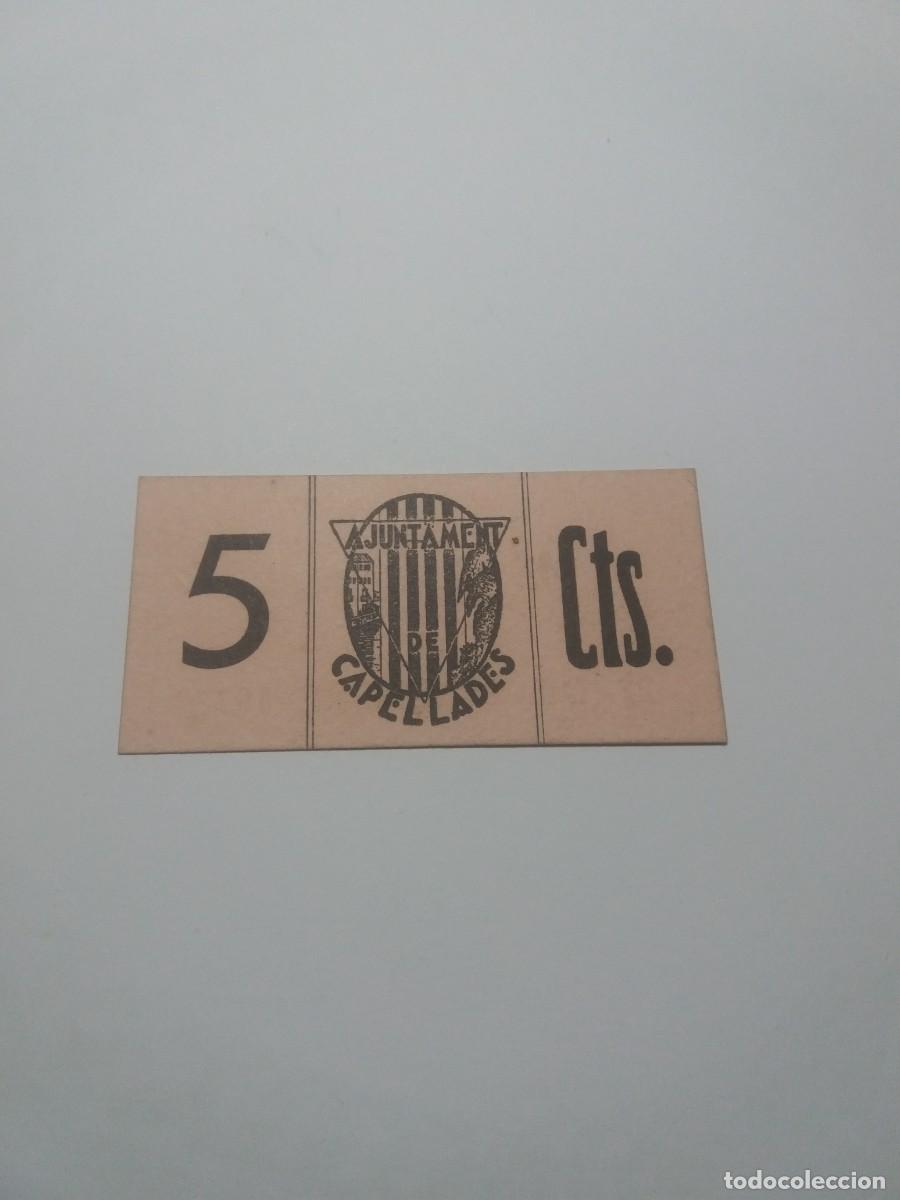 Billetes locales: Billete 5 C&egrave;ntims Ajuntament CAPELLADES