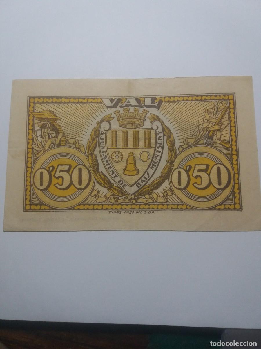 Billetes locales: Billete 50 C&egrave;ntims Ajuntament BAIX MONTSENY