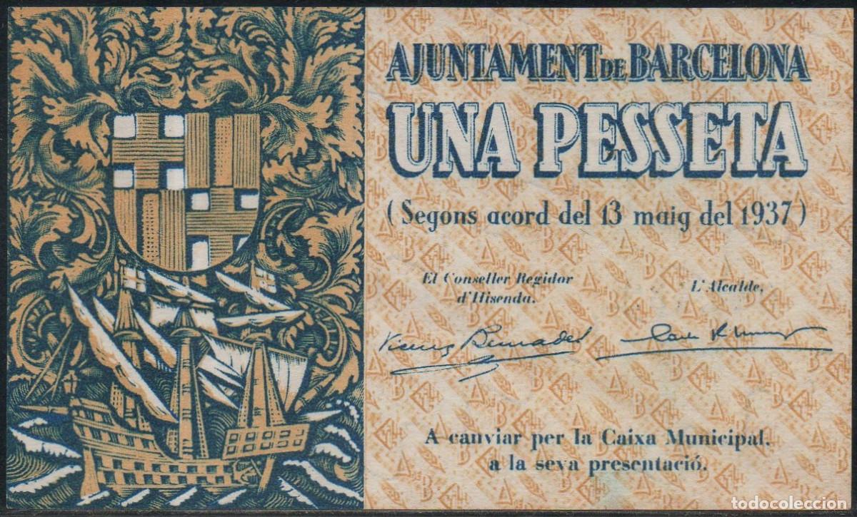 Billetes locales: Billete local Barcelona 1 peseta