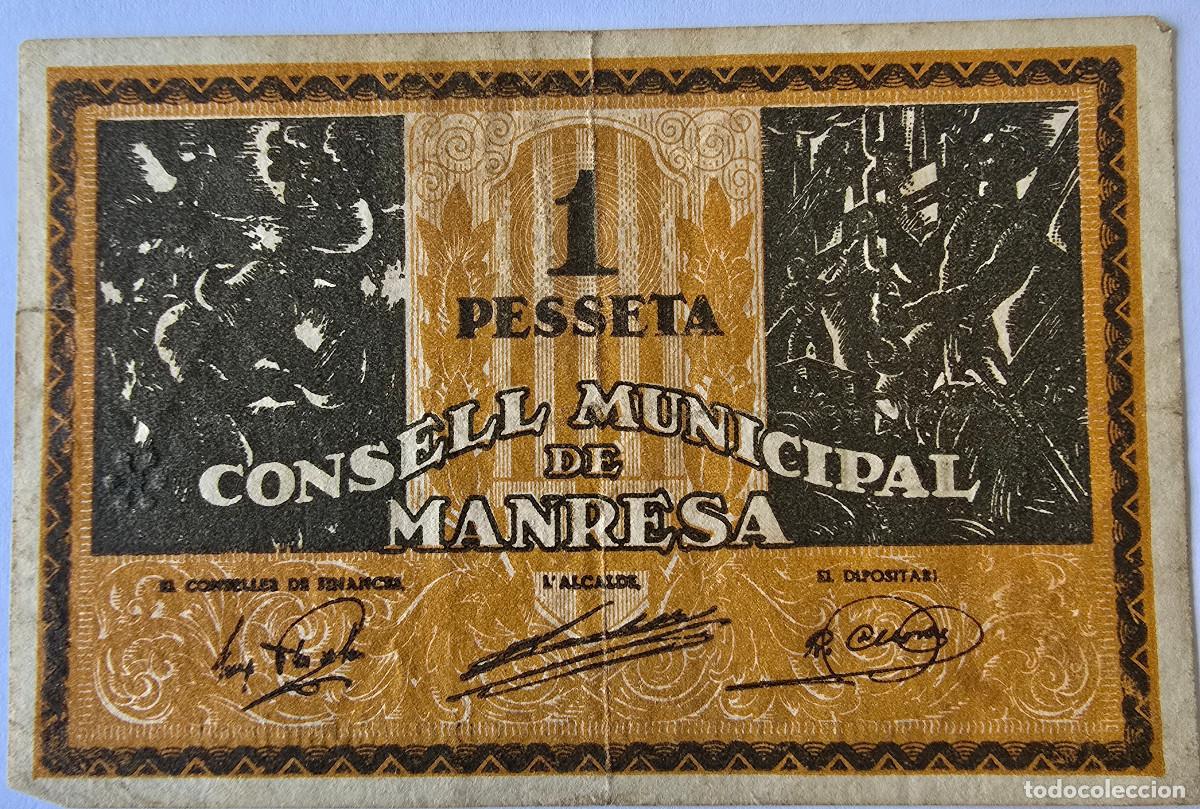 Billetes locales: Billete local Manresa 1 peseta
