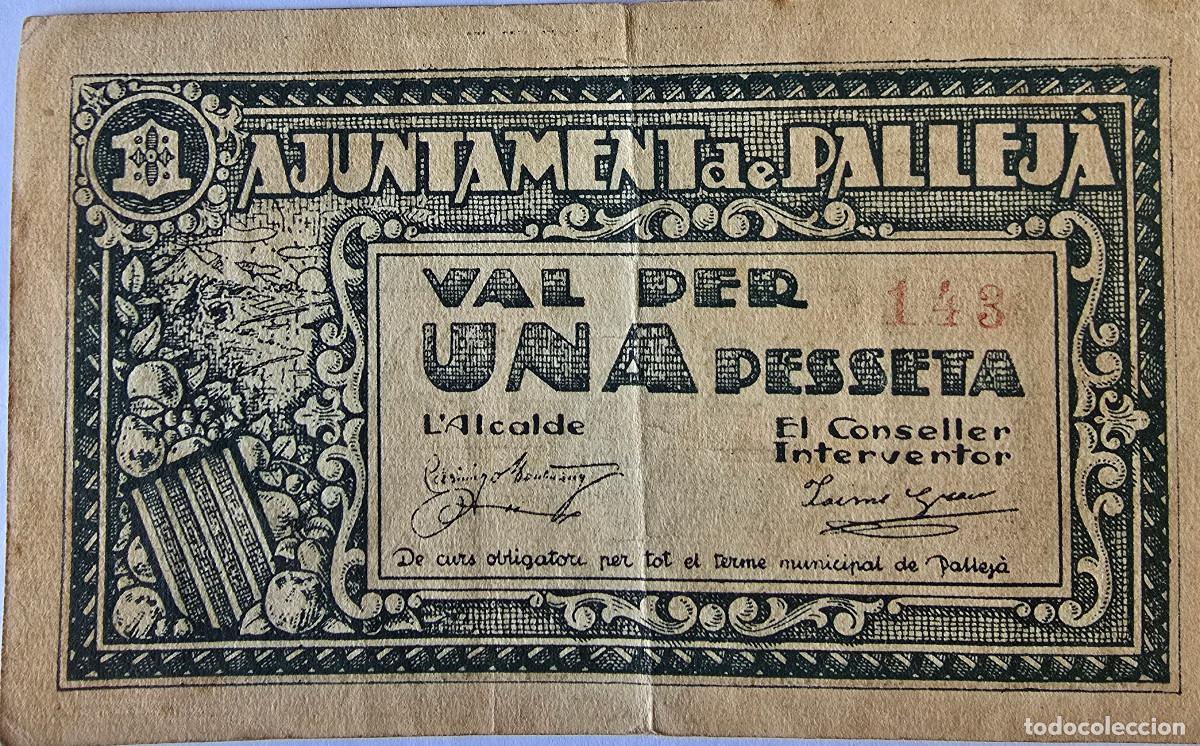 Billetes locales: Billete local Pallej&agrave; 1 peseta