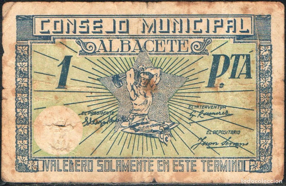 Billetes locales: Billete local Albacete 1 peseta