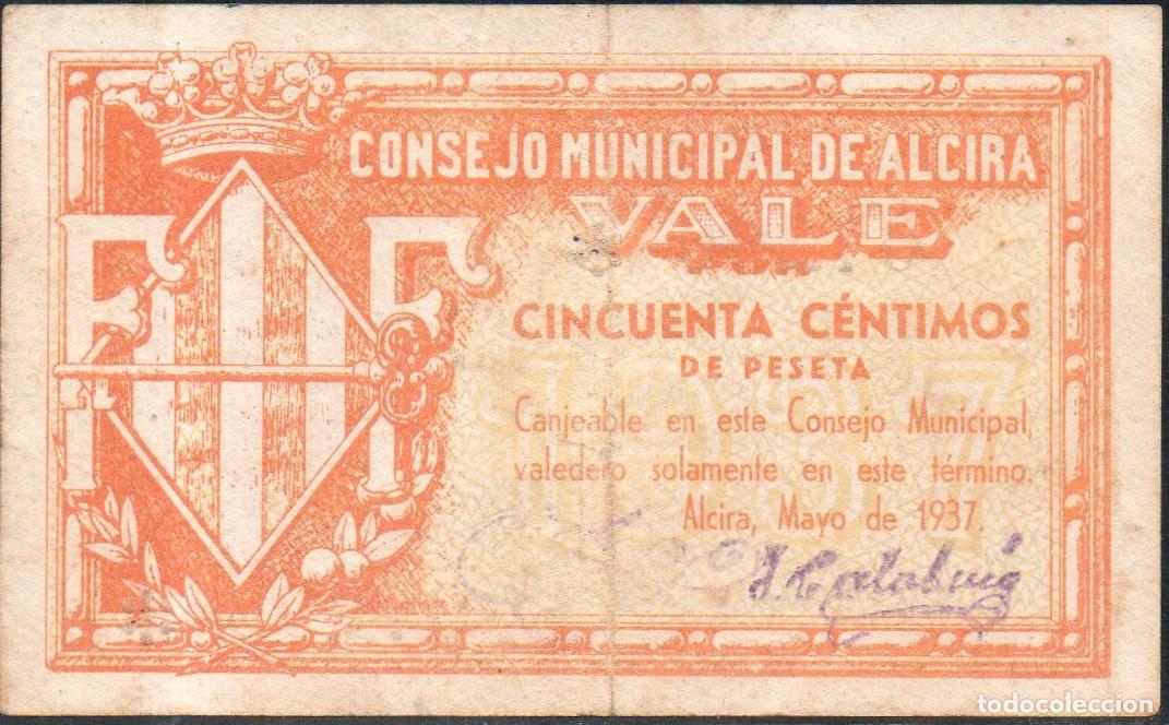 Billetes locales: Billete local Alcira 50 centimos