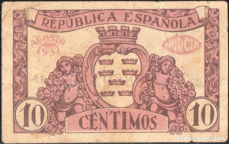 Billetes locales: Billete local Murcia 10 cnetimos