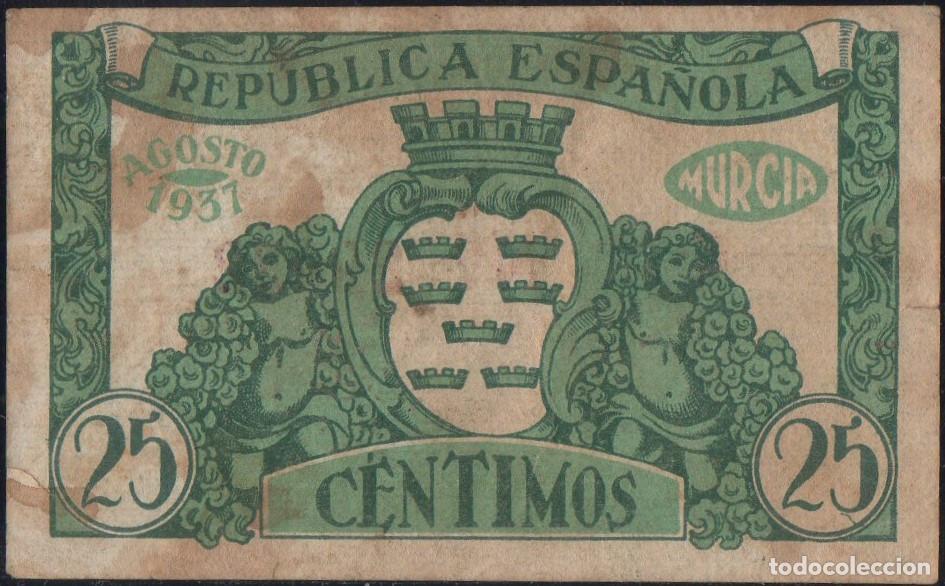 Billetes locales: Billete local Murcia 25 centimos