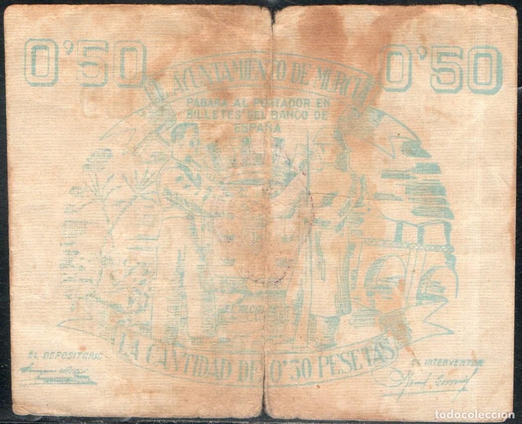 Billetes locales: Billete local Murcia 50 centimos
