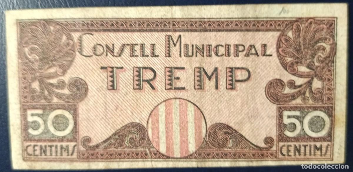 Billetes locales: 50 CENTIMOS CONSELL MUNICIPAL DE TREMP ( BLO1858 )