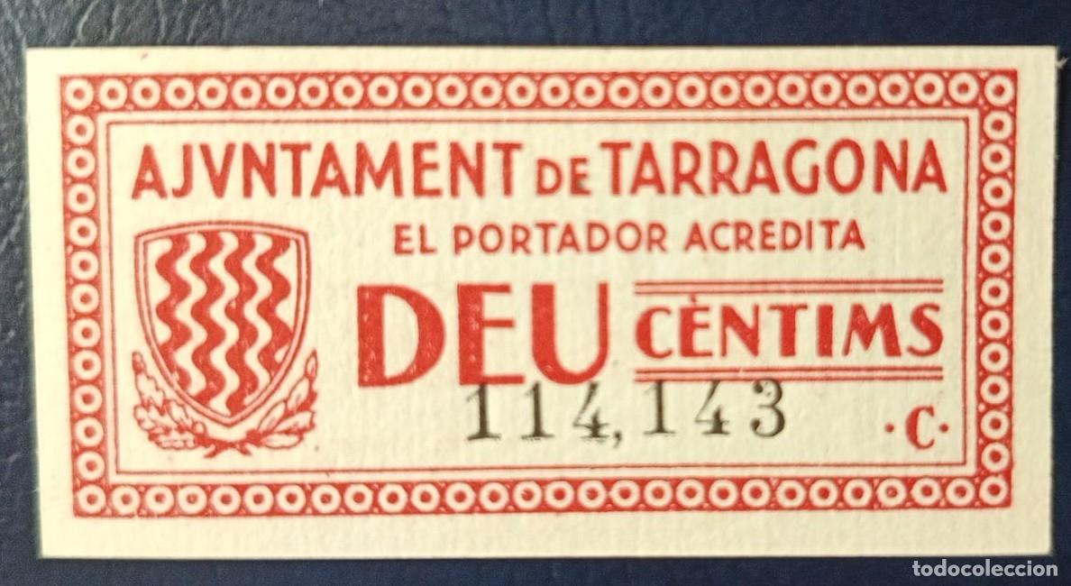Billetes locales: 10 CENTIMOS AJUNTAMENT DE TARRAGONA ( BLO1878 )