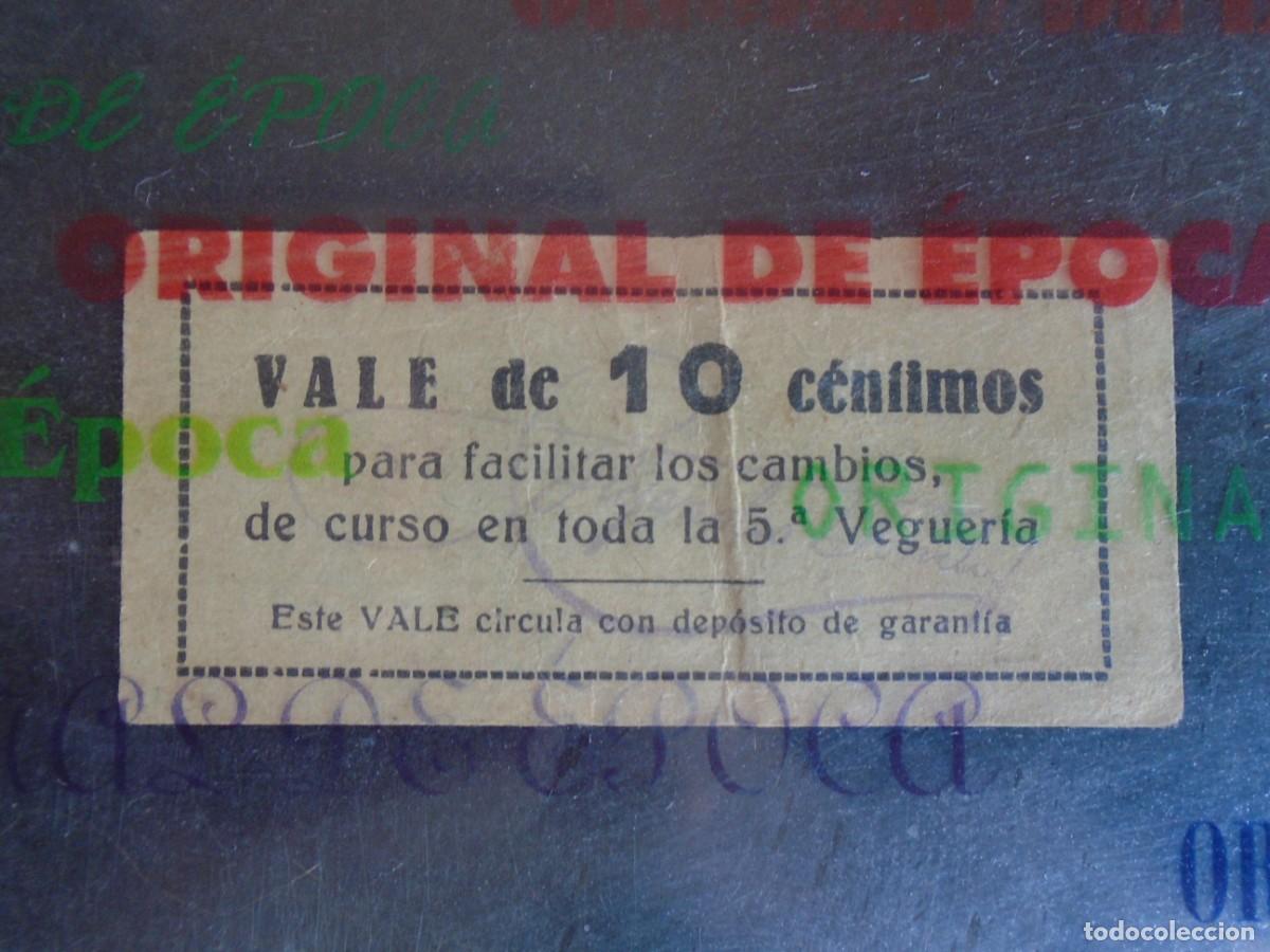 Billetes locales: (YA-003C)VALE 10 CENTIMOS EXPENDEDURIAS DE TABACO DE TORTOSA Y COMARCA