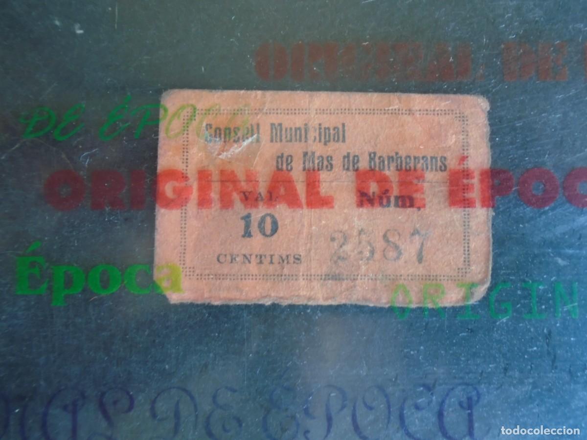 Billetes locales: (YA-007)VAL 10 CTS.CONSELL MUNICIPAL DE MAS DE BARBERANS(TARRAGONA)-GUERRA CIVIL