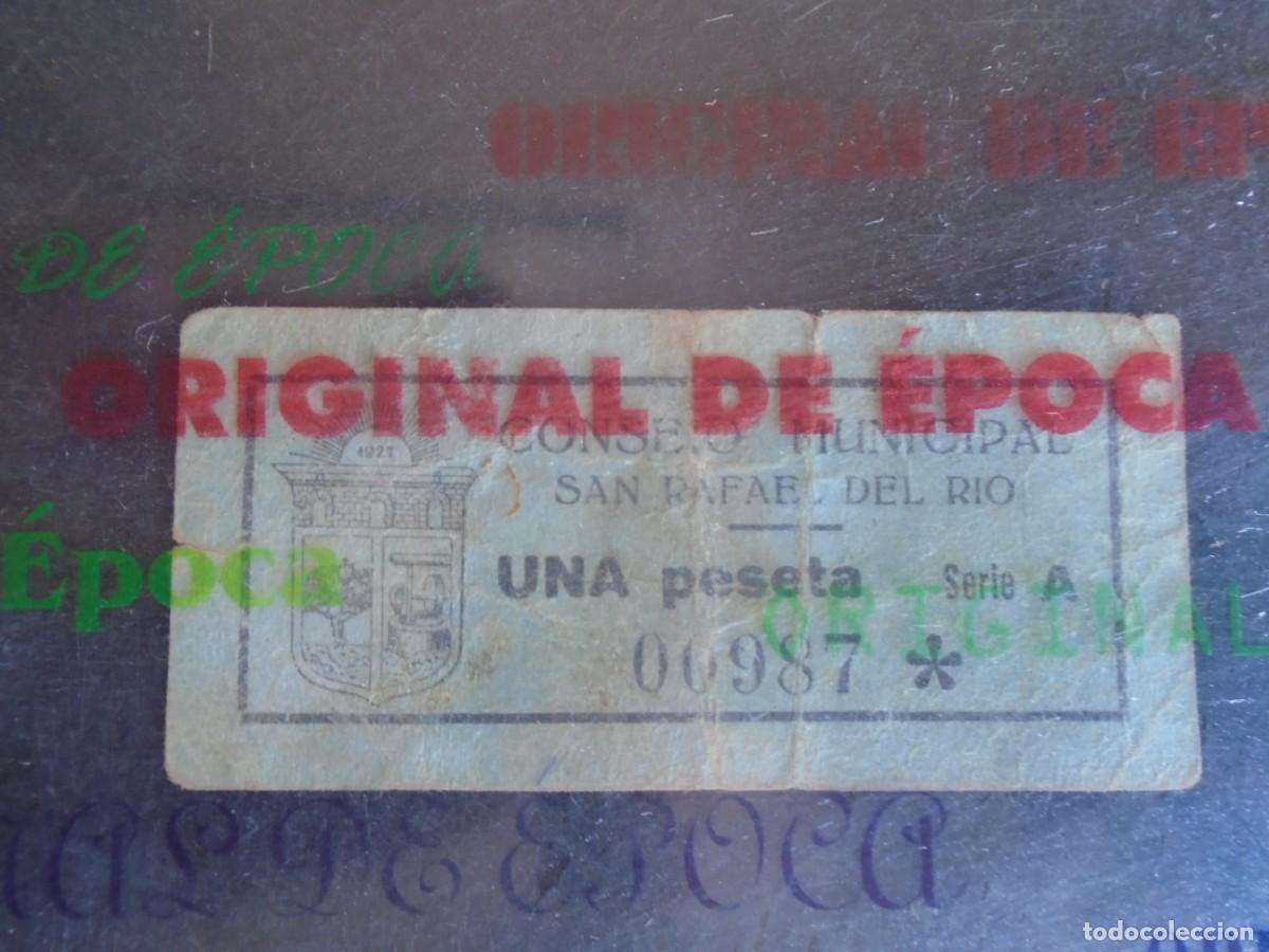 Billetes locales: (YA-027B)UNA PESETA CONSEJO MUNICIPAL DE SAN RAFAEL DEL RIO(CASTELLON)-GUERRA CIVIL