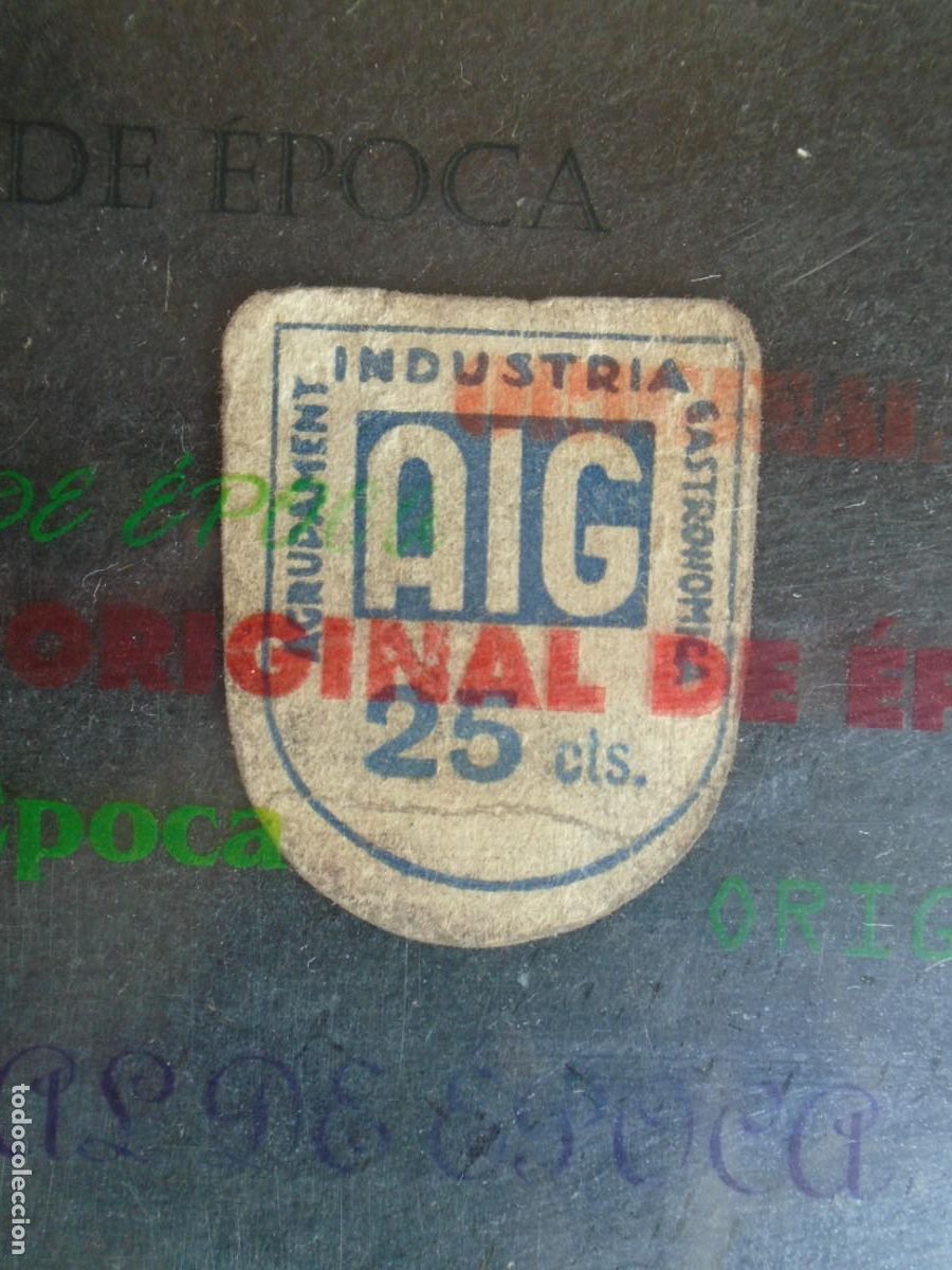 Billetes locales: (YA-033C)25 CTS.AGRUPAMENT INDUSTRIA GASTRONOMICA AIG-GUERRA CIVIL