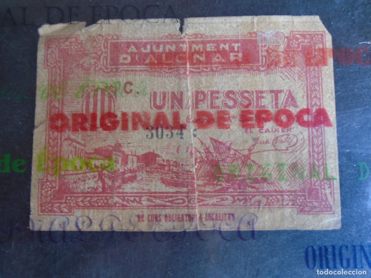 Billetes locales: (YA-41)UNA PESSETA AJUNTAMENT DE ALCANAR-GUERRA CIVIL