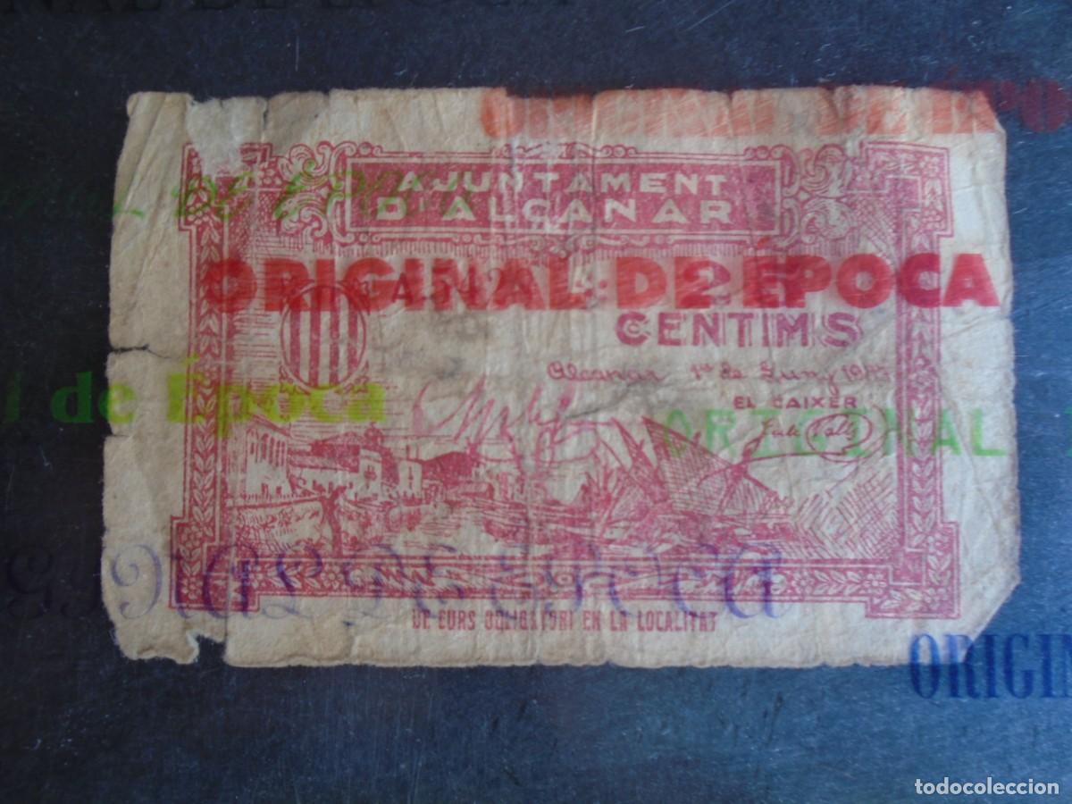 Billetes locales: (YA-43)25 CTS.AJUNTAMENT DE ALCANAR-GUERRA CIVIL