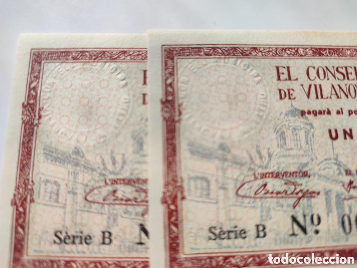 Billetes locales: Pareja billetes de Vilanova y la Geltr&uacute; - Foto 4